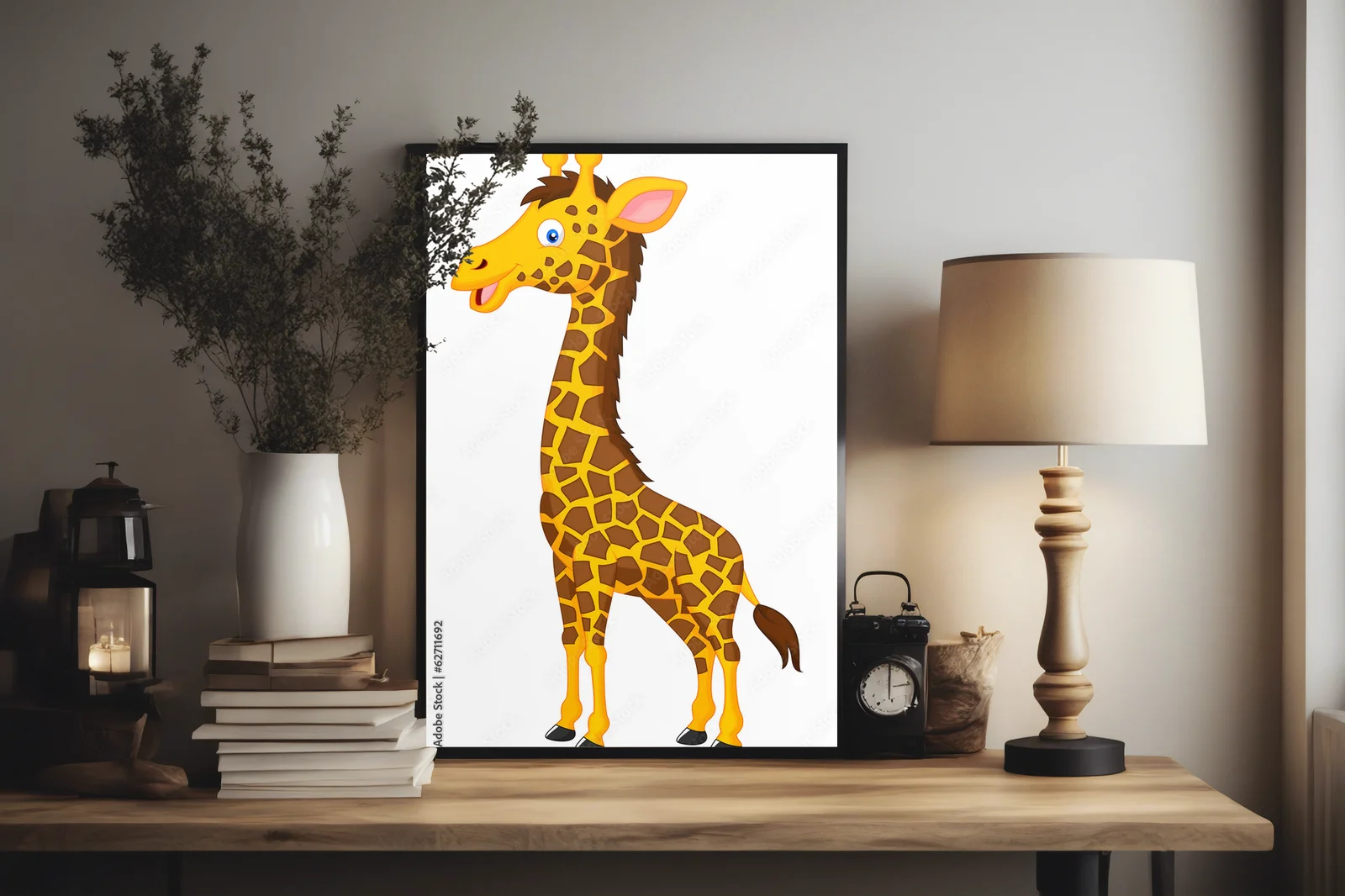 Słoneczne giraffy w radosnej aranżacji