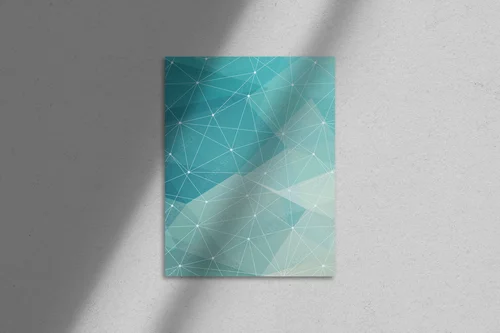 Kalejdoskop geometrystycznych form w morskim blasku