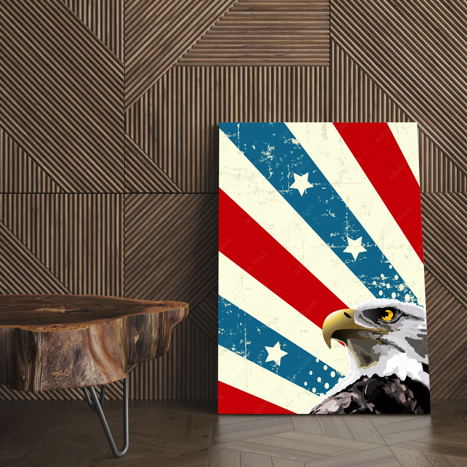 Duma Ameryki: kolorowy bald eagle w akwarelowej odsłonie