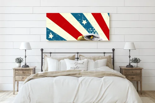 Duma Ameryki: kolorowy bald eagle w akwarelowej odsłonie