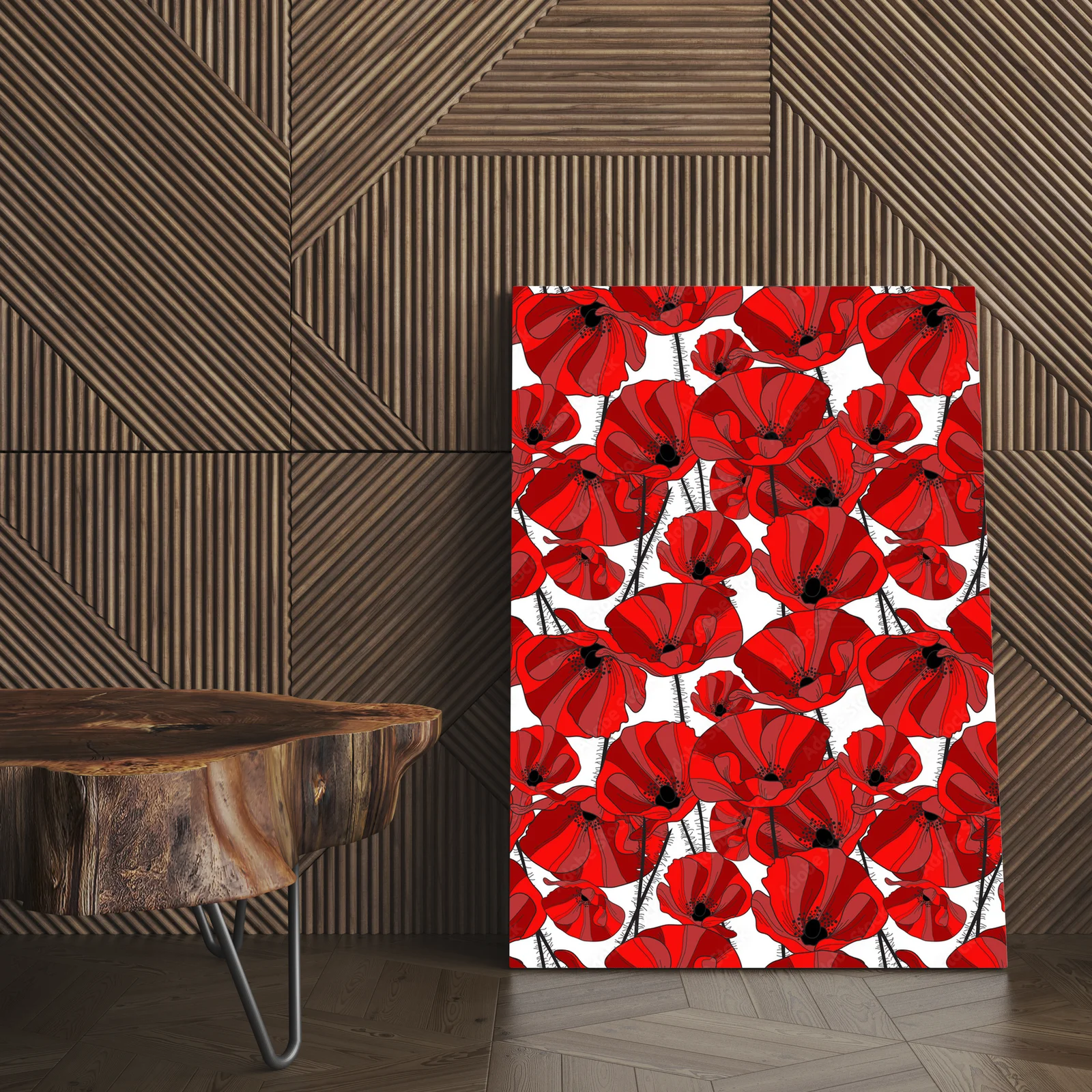 Wiosenne poppy w subtelnych odcieniach czerwieni