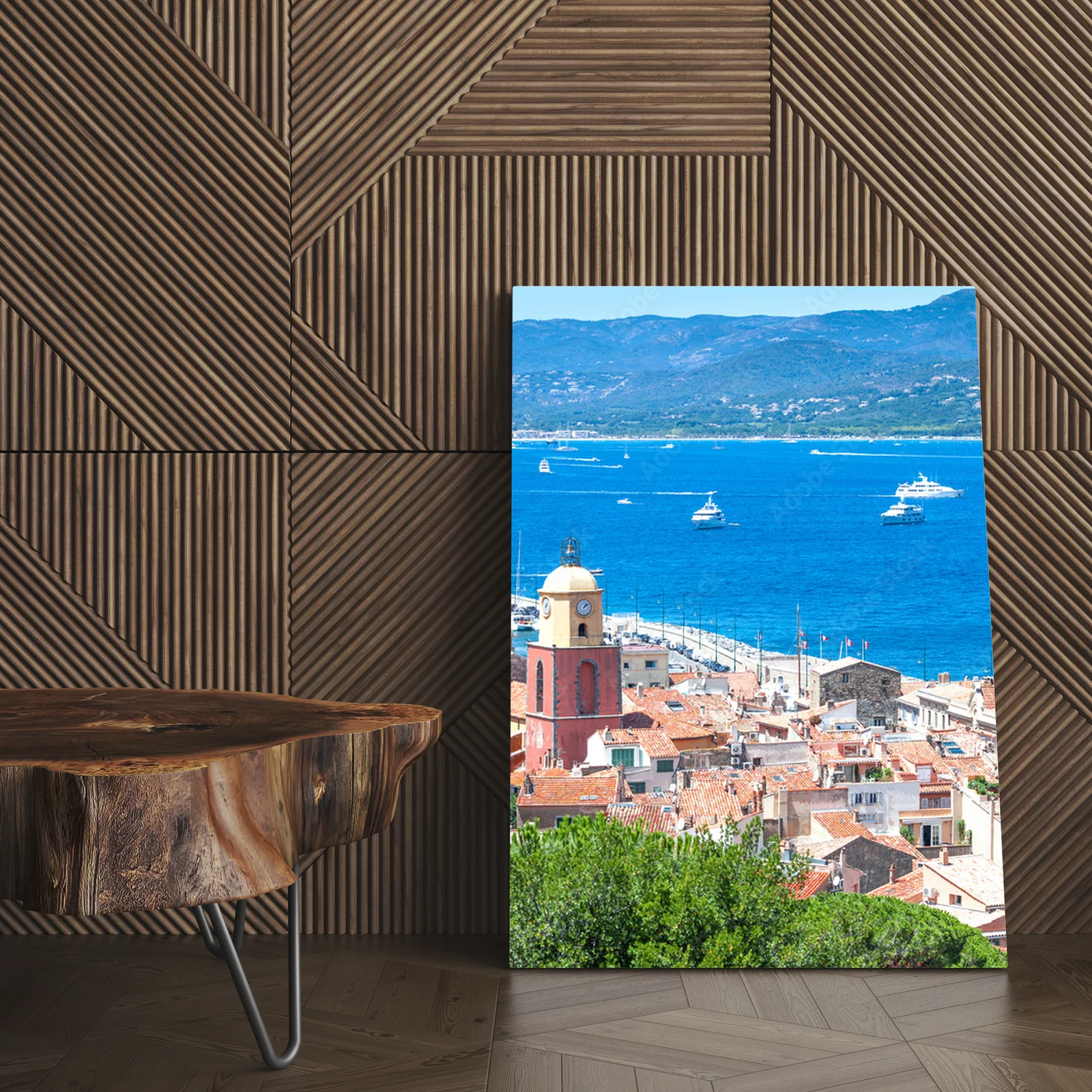 Panoramiczny widok na zatokę Saint-Tropez