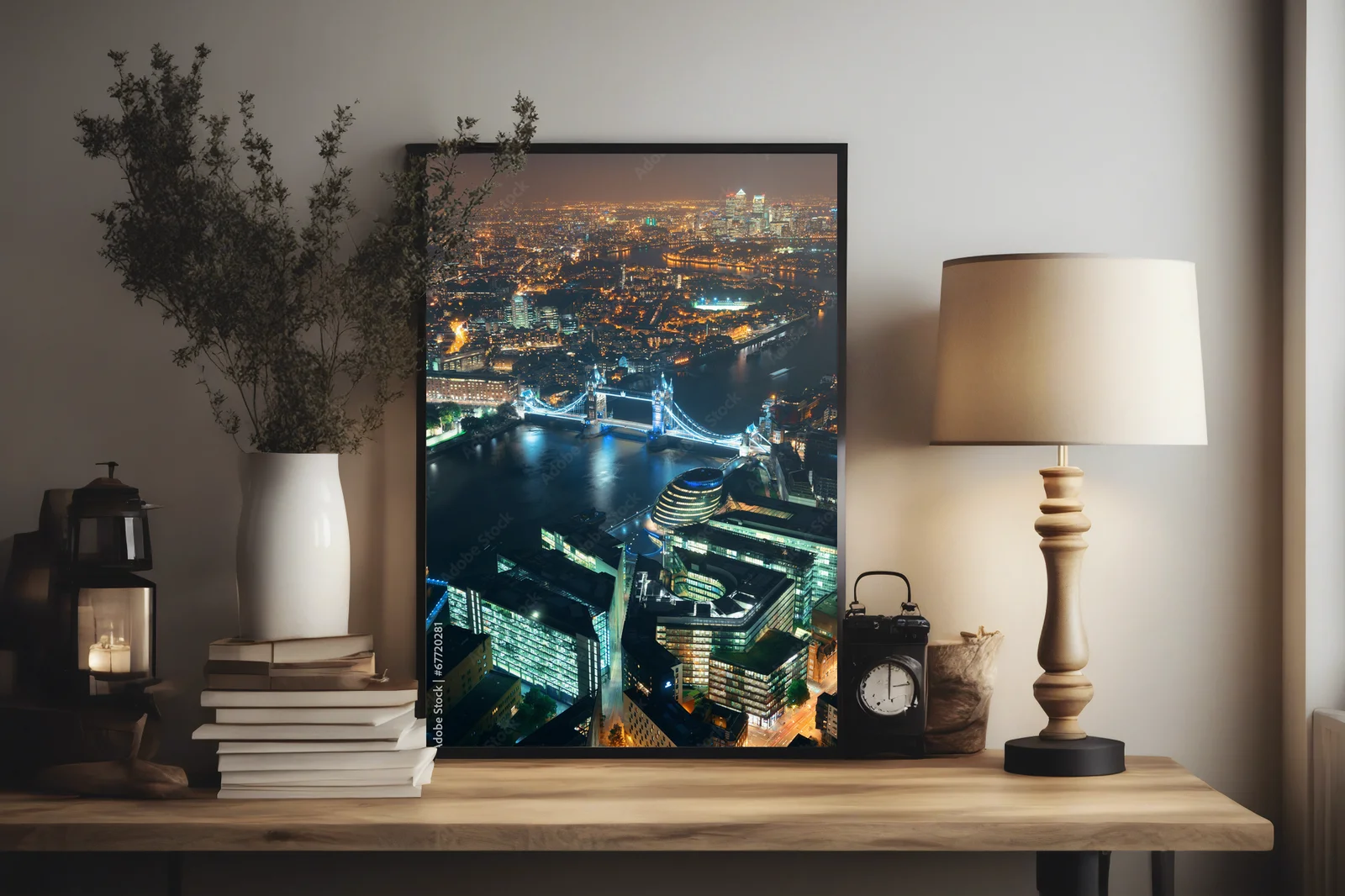 Urok Londynu w nocnej panoramie