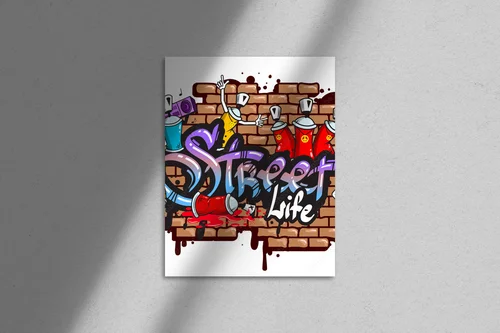 Graffiti w magenta - miejski styl emanujący energią
