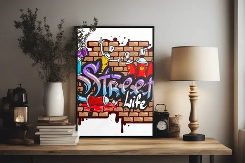 Graffiti w magenta - miejski styl emanujący energią