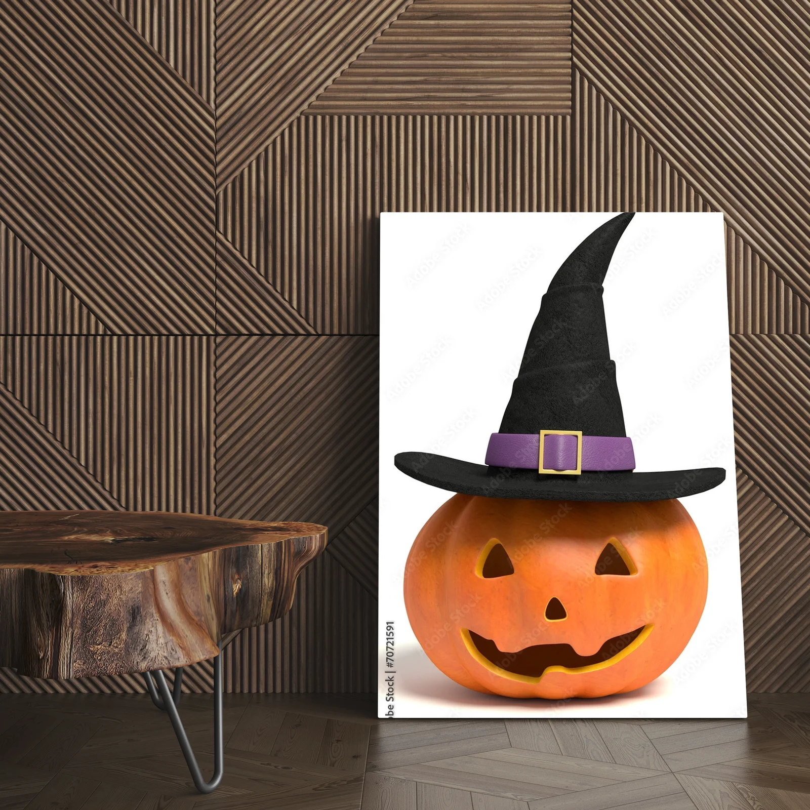 Czarujący jack-o-lantern z kapeluszem czarownicy