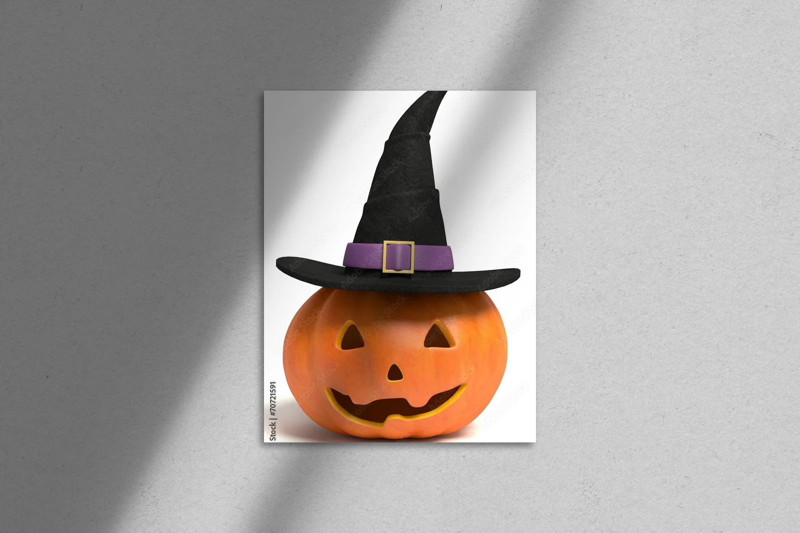 Czarujący jack-o-lantern z kapeluszem czarownicy