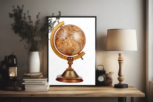 Nostalgiczny globus w vintage'owym stylu