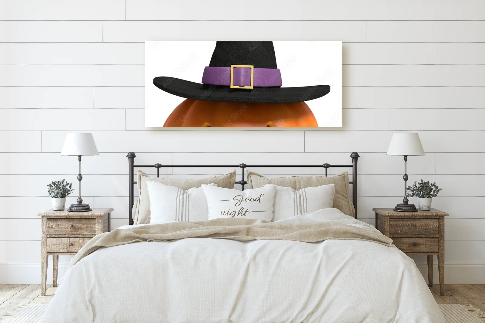 Czarujący jack-o-lantern z kapeluszem czarownicy