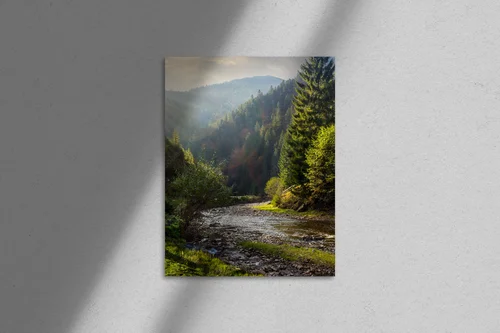 Tranquil River Among Majestic Mountains