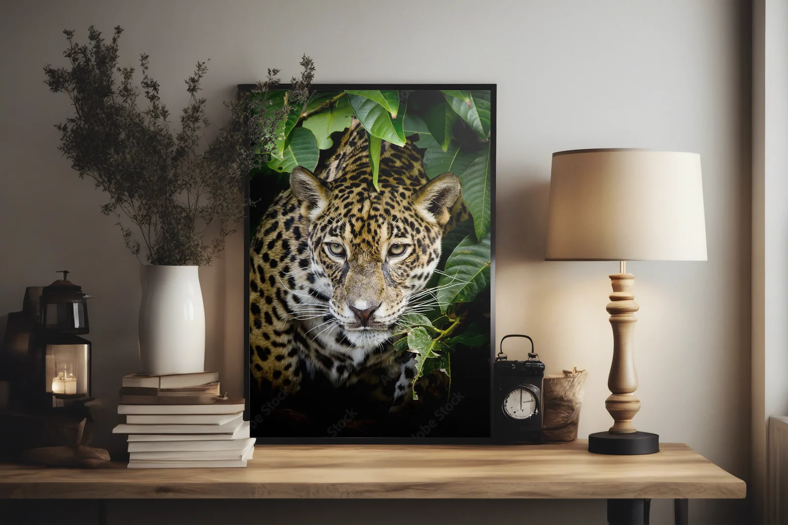 Wciągający portret dzikiego jaguara w czerni