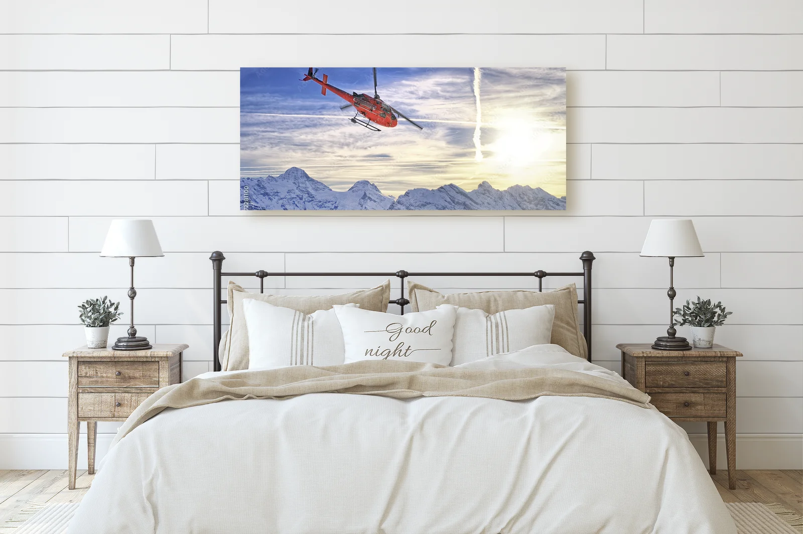 Czerwony helikopter w alpejskim raju