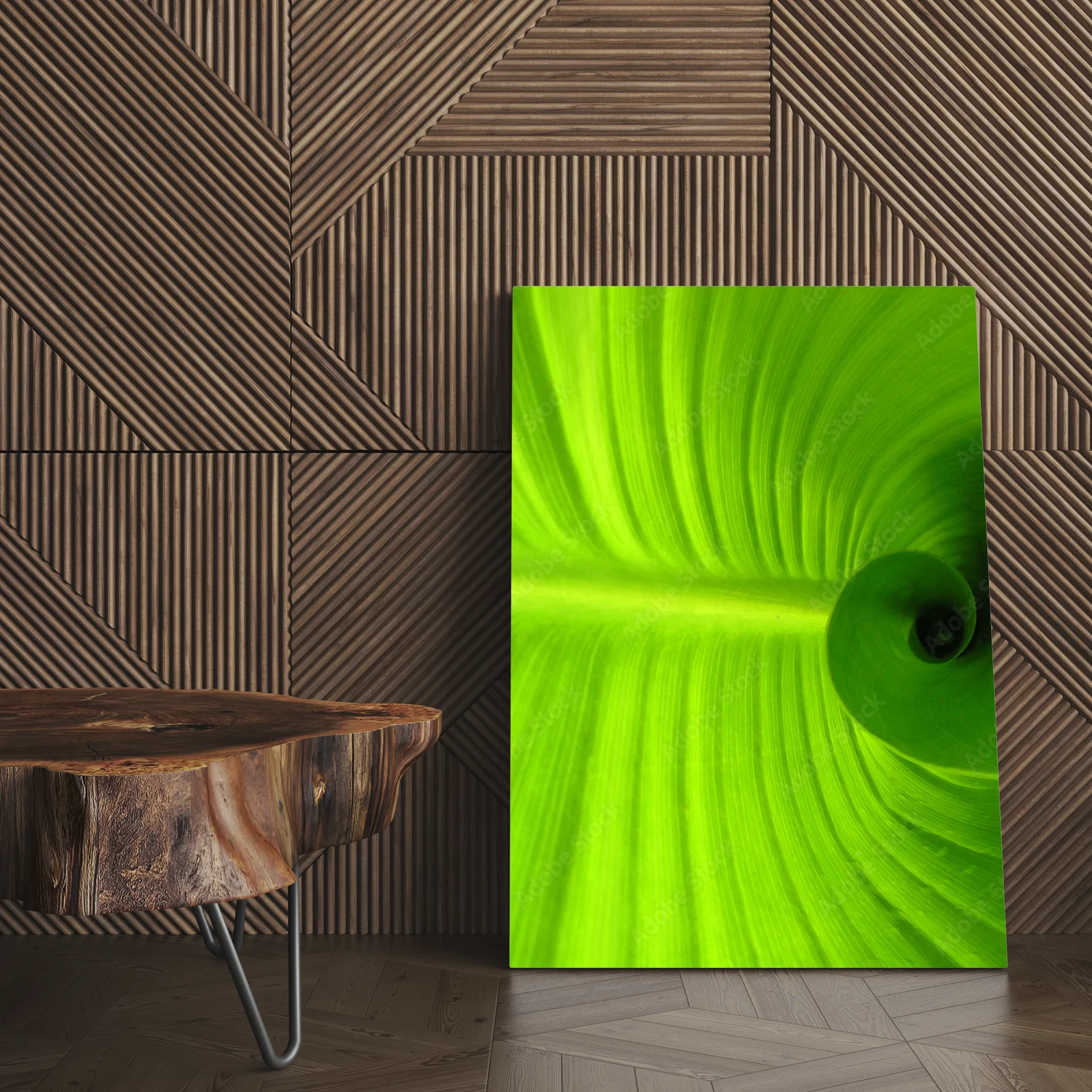 Spiralne liście w intensywnych odcieniach zieleni