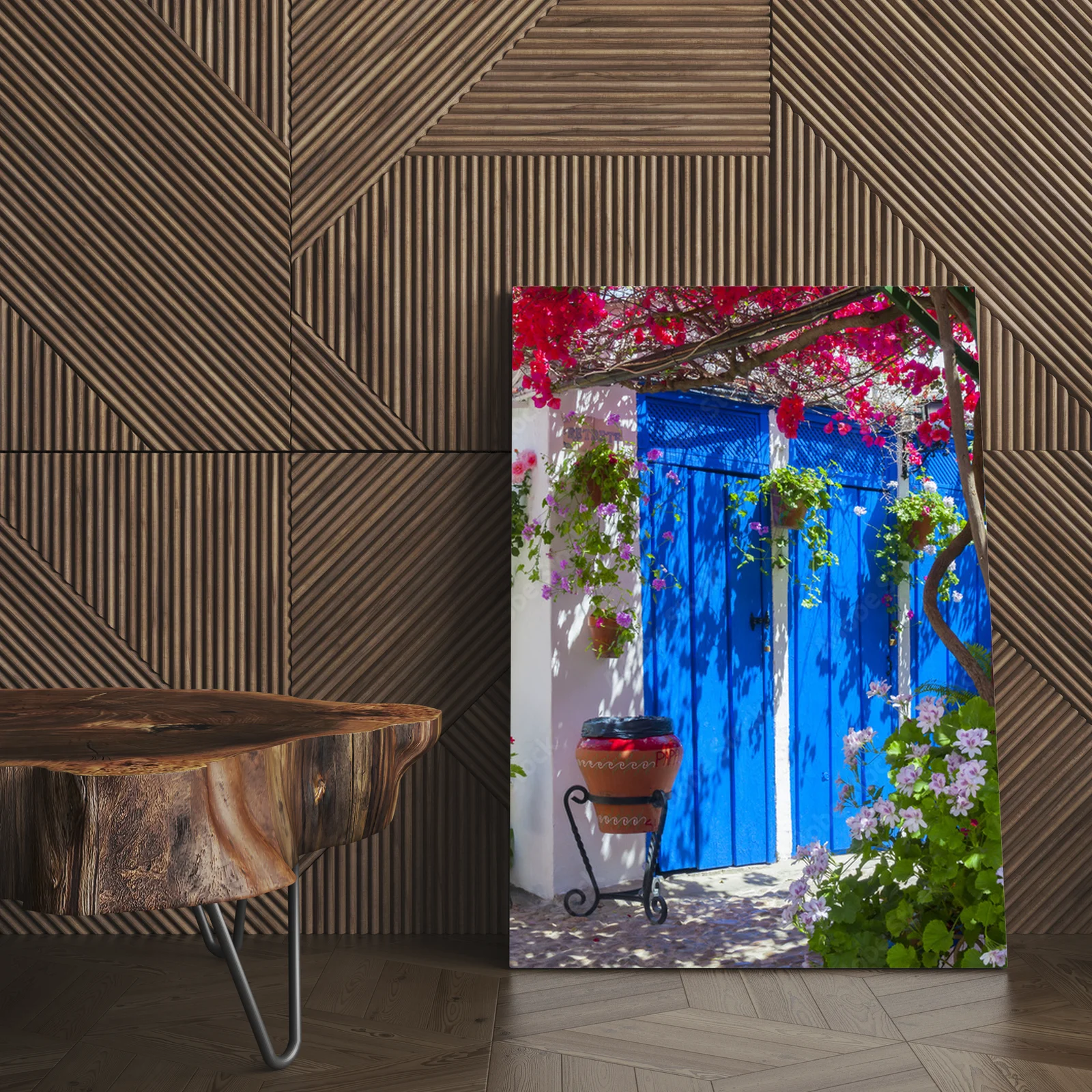 Czarujące patio w pastelowych odcieniach Andaluzji