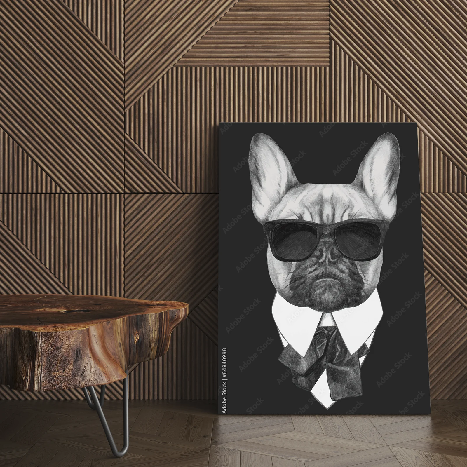 Wygodny styl w czerni: francuski buldog w modzie