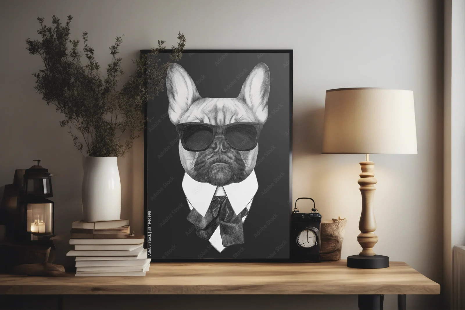 Wygodny styl w czerni: francuski buldog w modzie