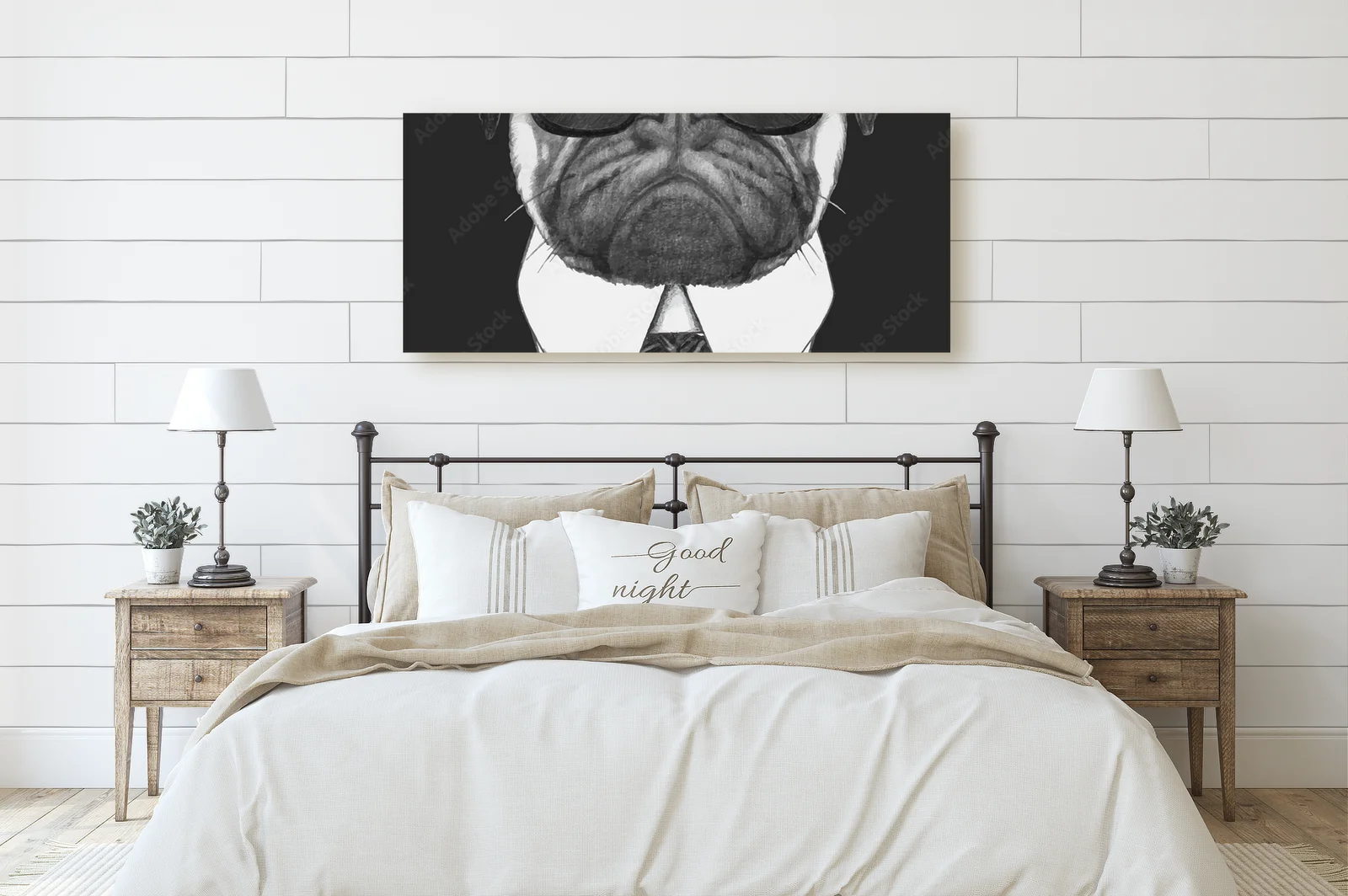 Urokliwy Pies Pug w Retro Okularach