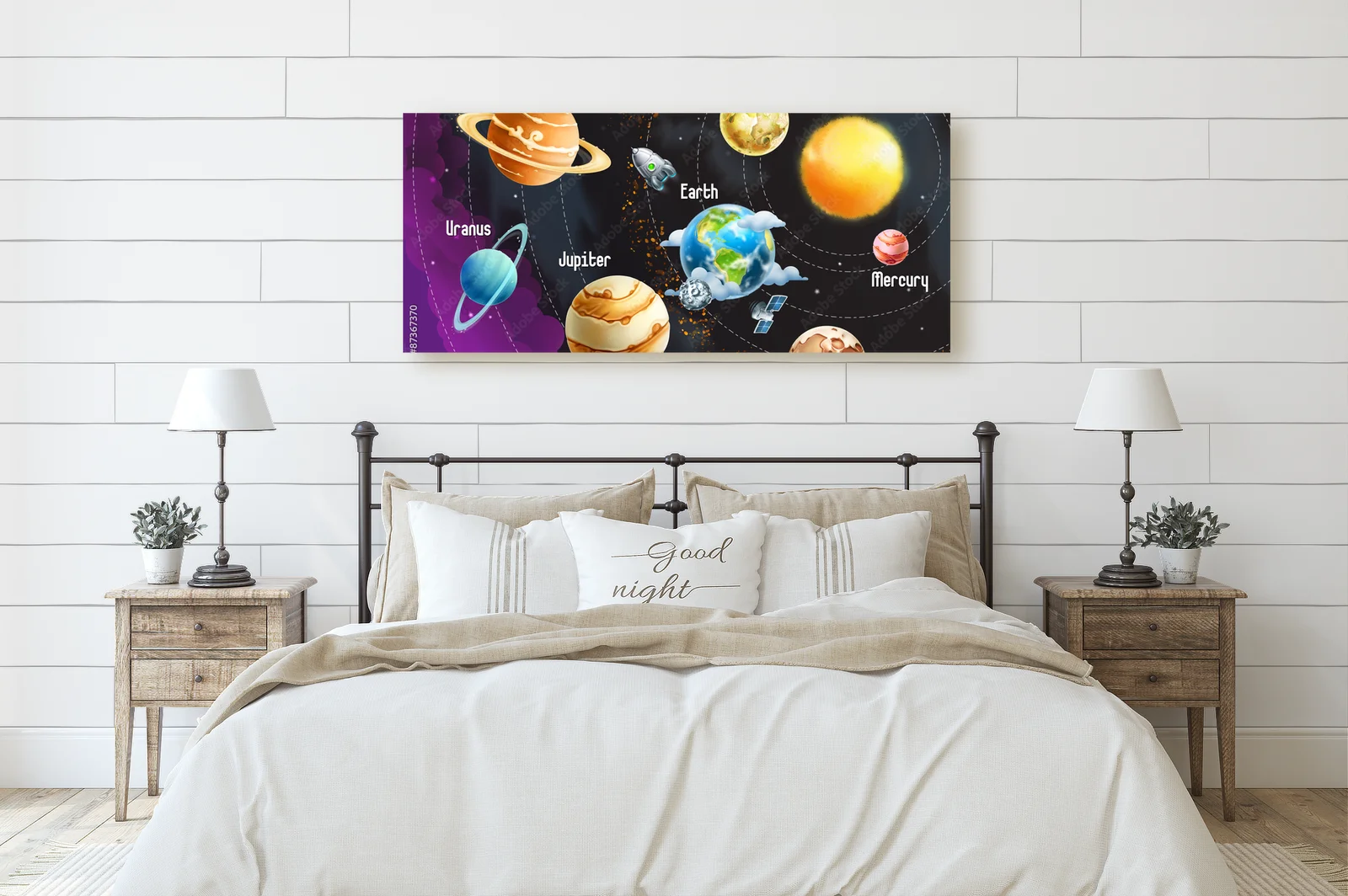Słoneczny system planet w hipnotyzujących odcieniach