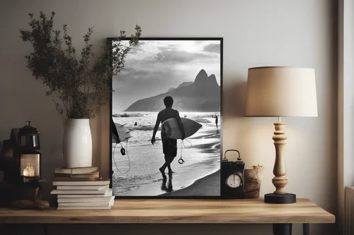 Zachwycająca monochromatyczna plaża Ipanema
