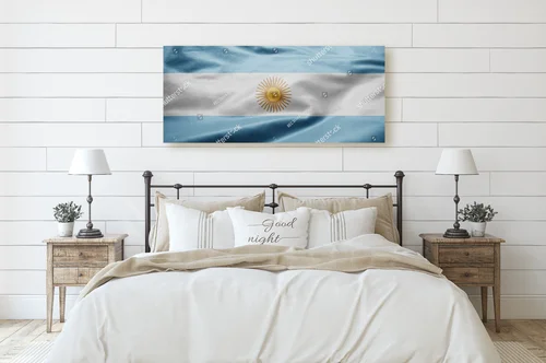 Argentyńska flaga w wietrze – symbol patriotyzmu