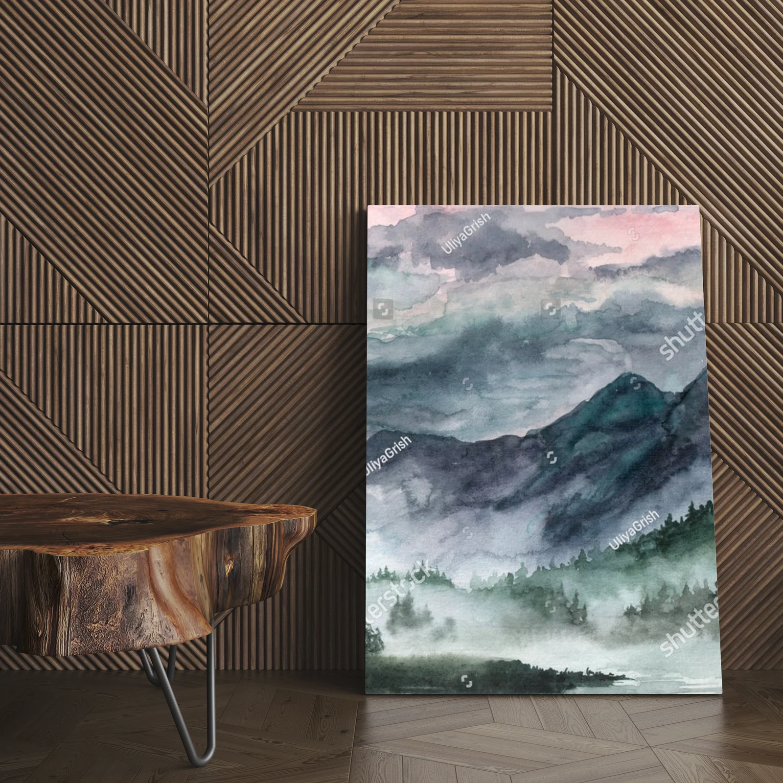 Misty Nordic Landscape in Gentle Hues