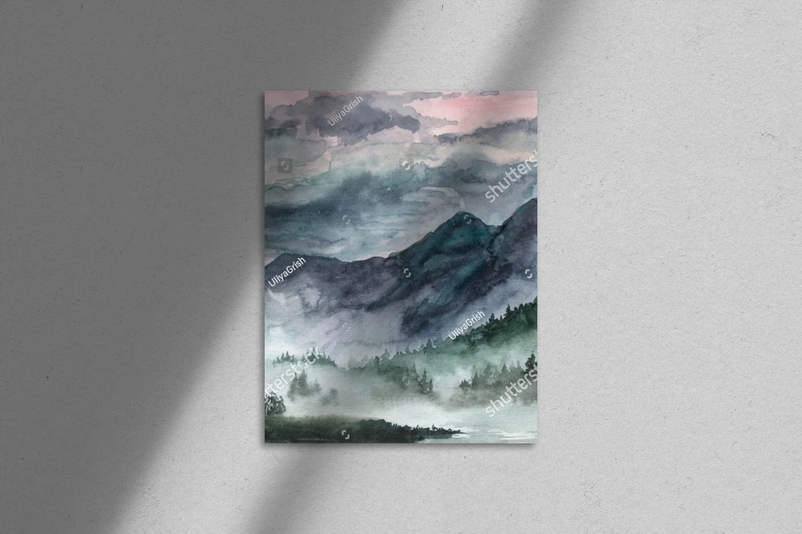 Misty Nordic Landscape in Gentle Hues