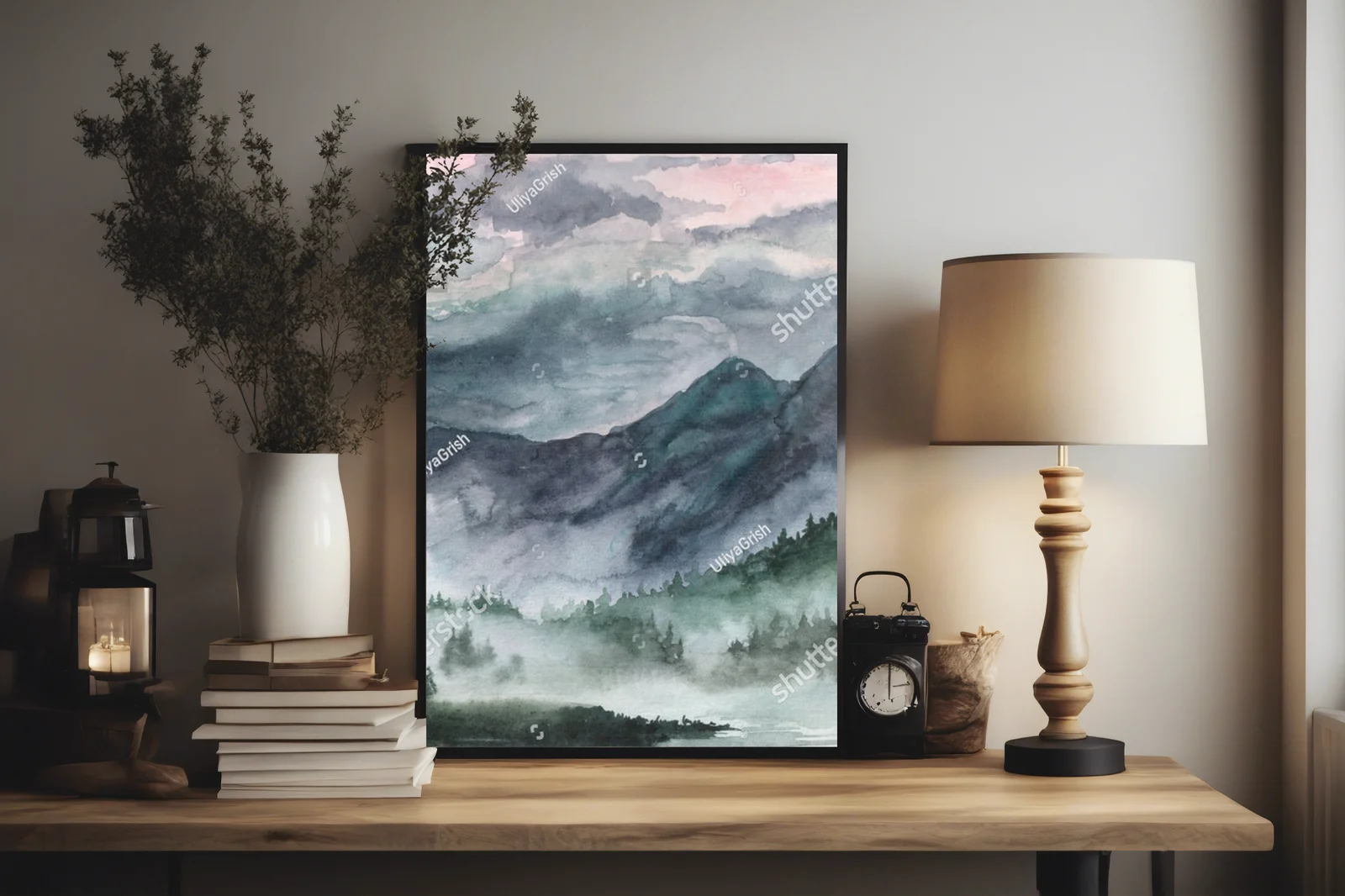 Misty Nordic Landscape in Gentle Hues