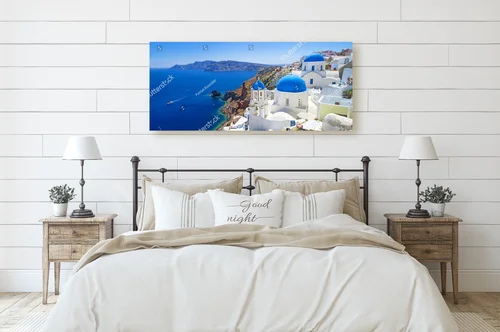 Biało-niebieska architektura Oia w Santorini