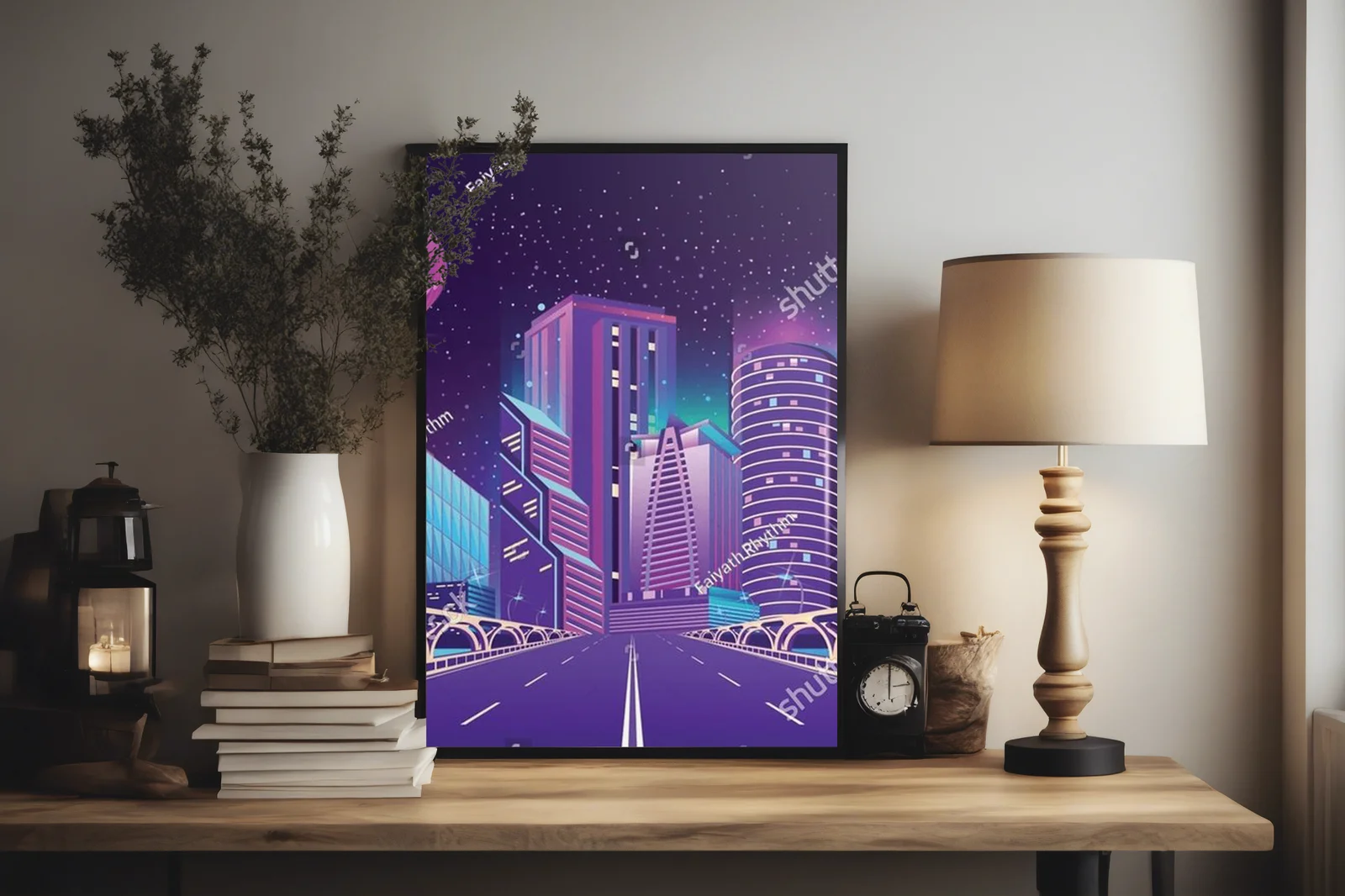 Futurystyczne miasto w neonowych barwach