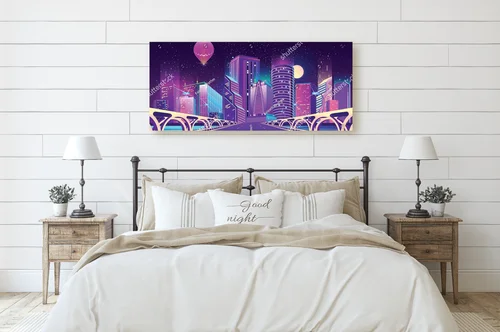 Futurystyczne miasto w neonowych barwach