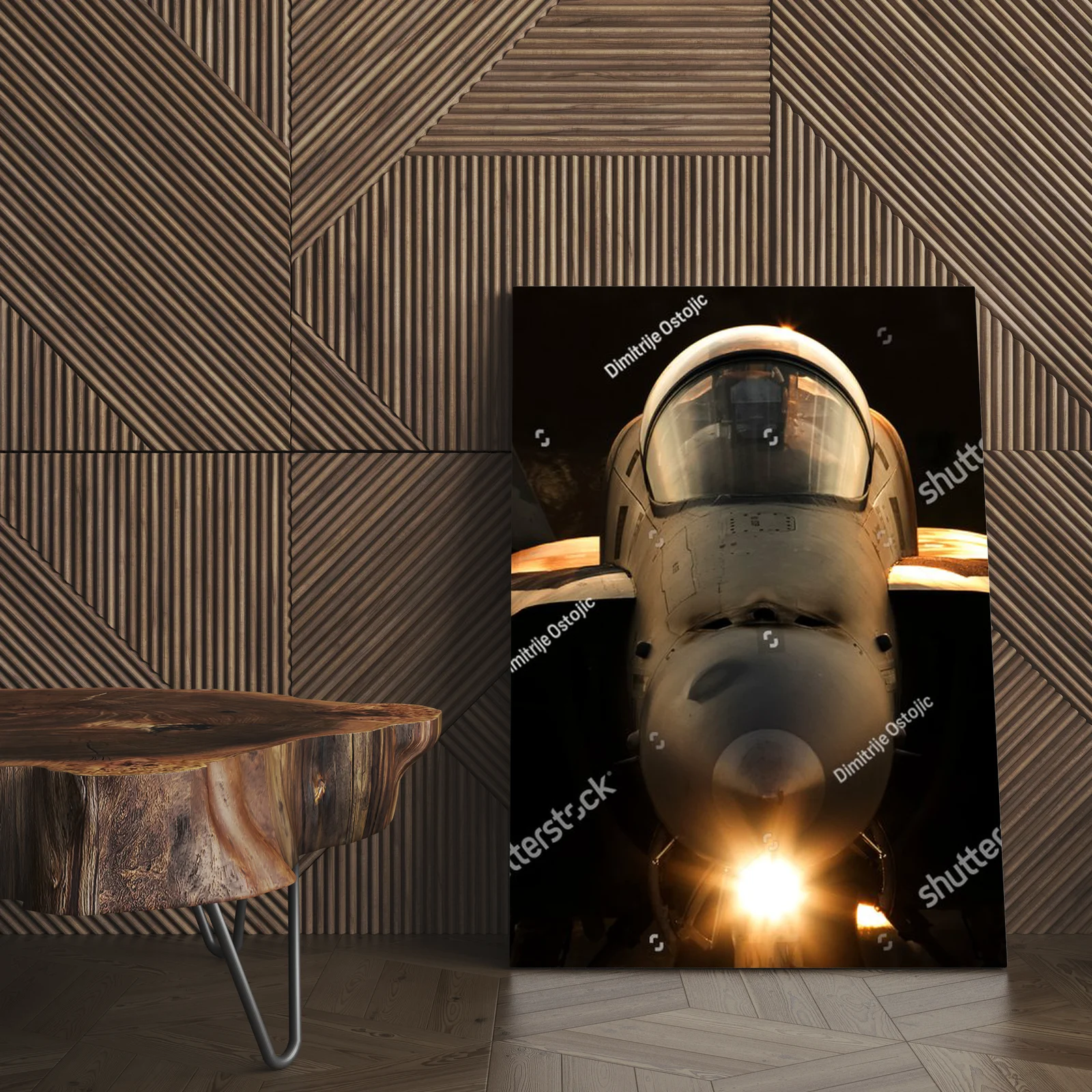 Niezwykła sylweta F/A-18 Hornet przy zachodzie słońca
