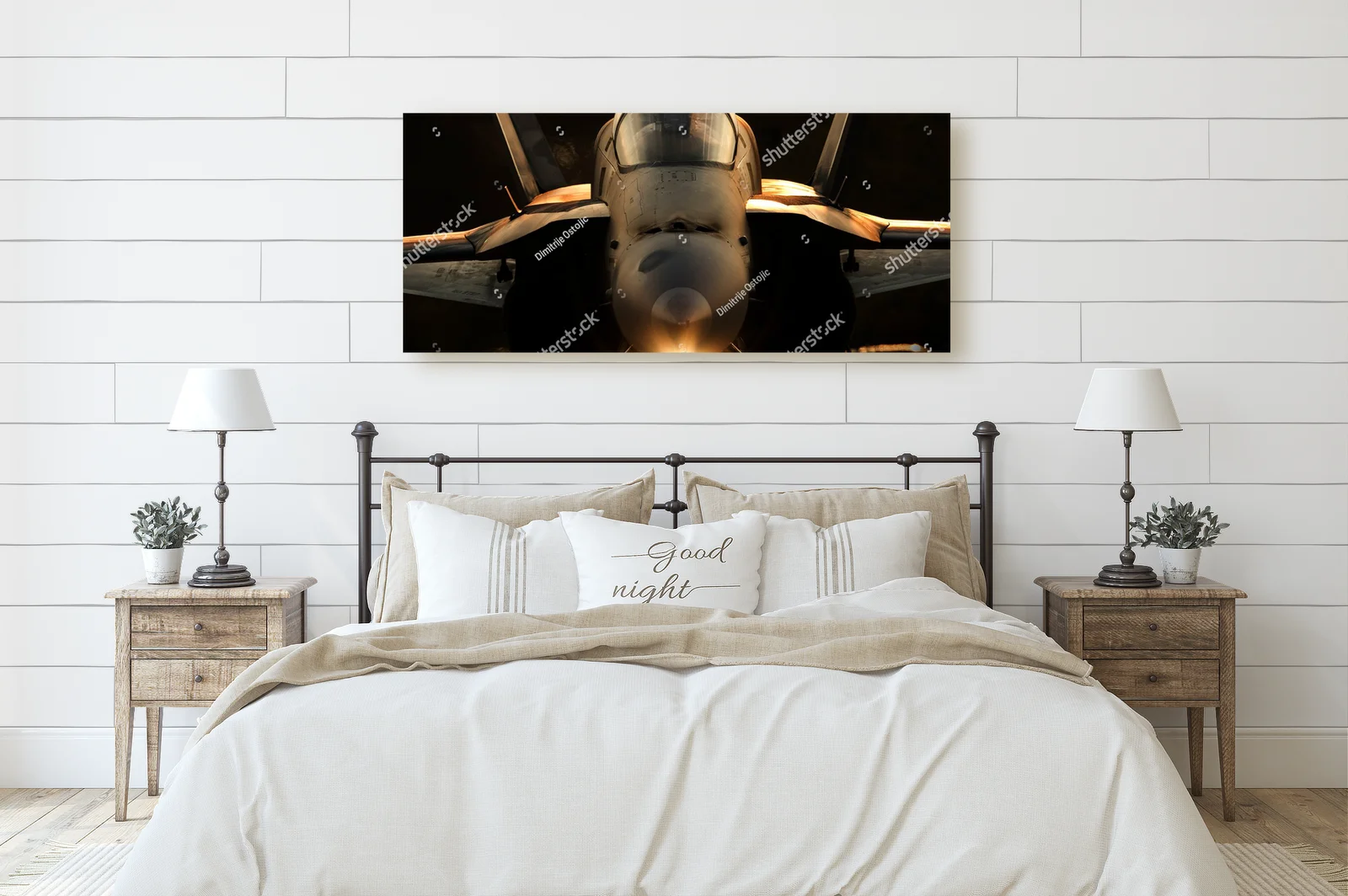 Niezwykła sylweta F/A-18 Hornet przy zachodzie słońca