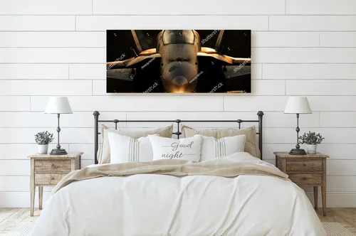 Niezwykła sylweta F/A-18 Hornet przy zachodzie słońca