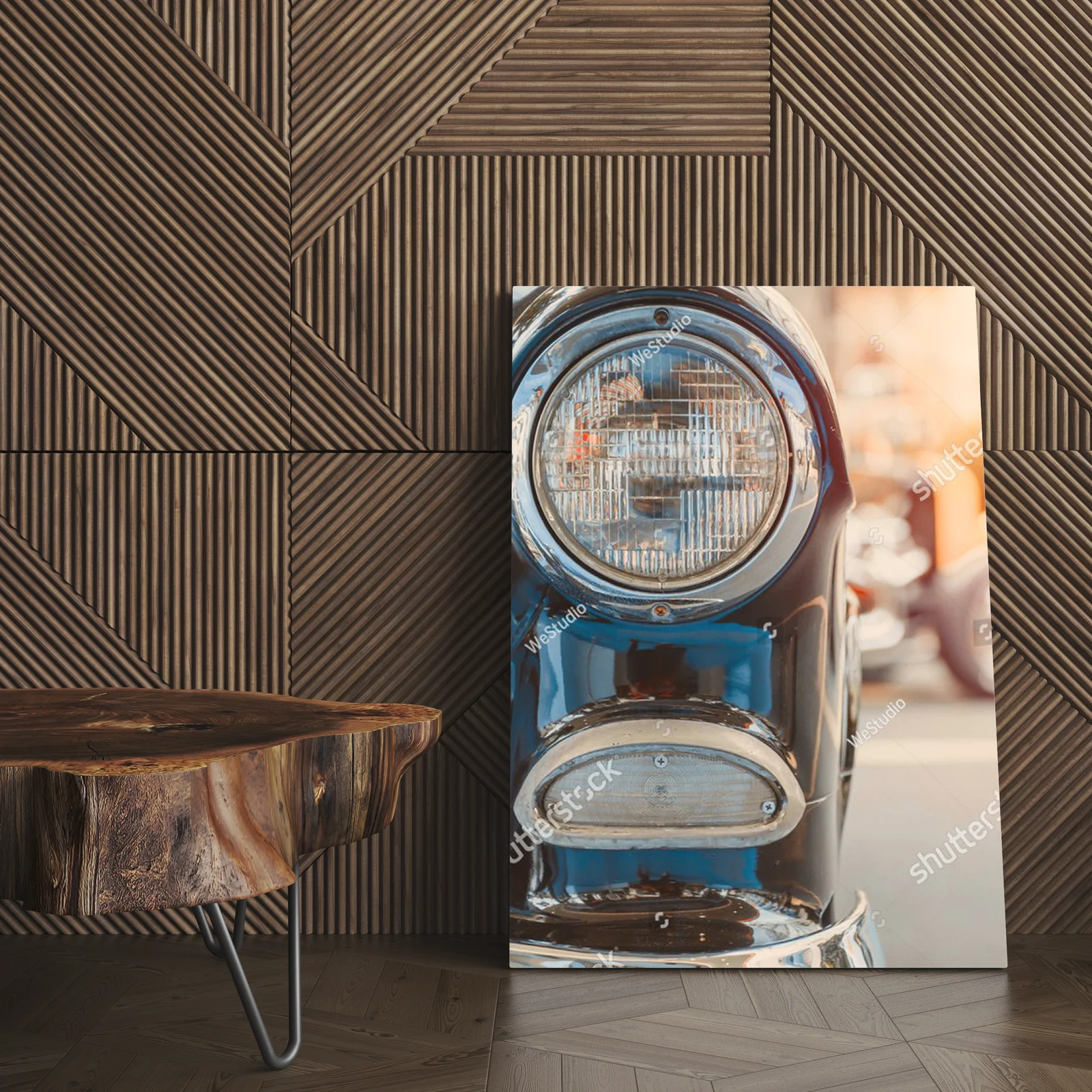 Retro lampa samochodowa w eleganckich odcieniach