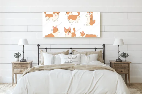 Urocze koronkowe corgi w aksamitnej bieli