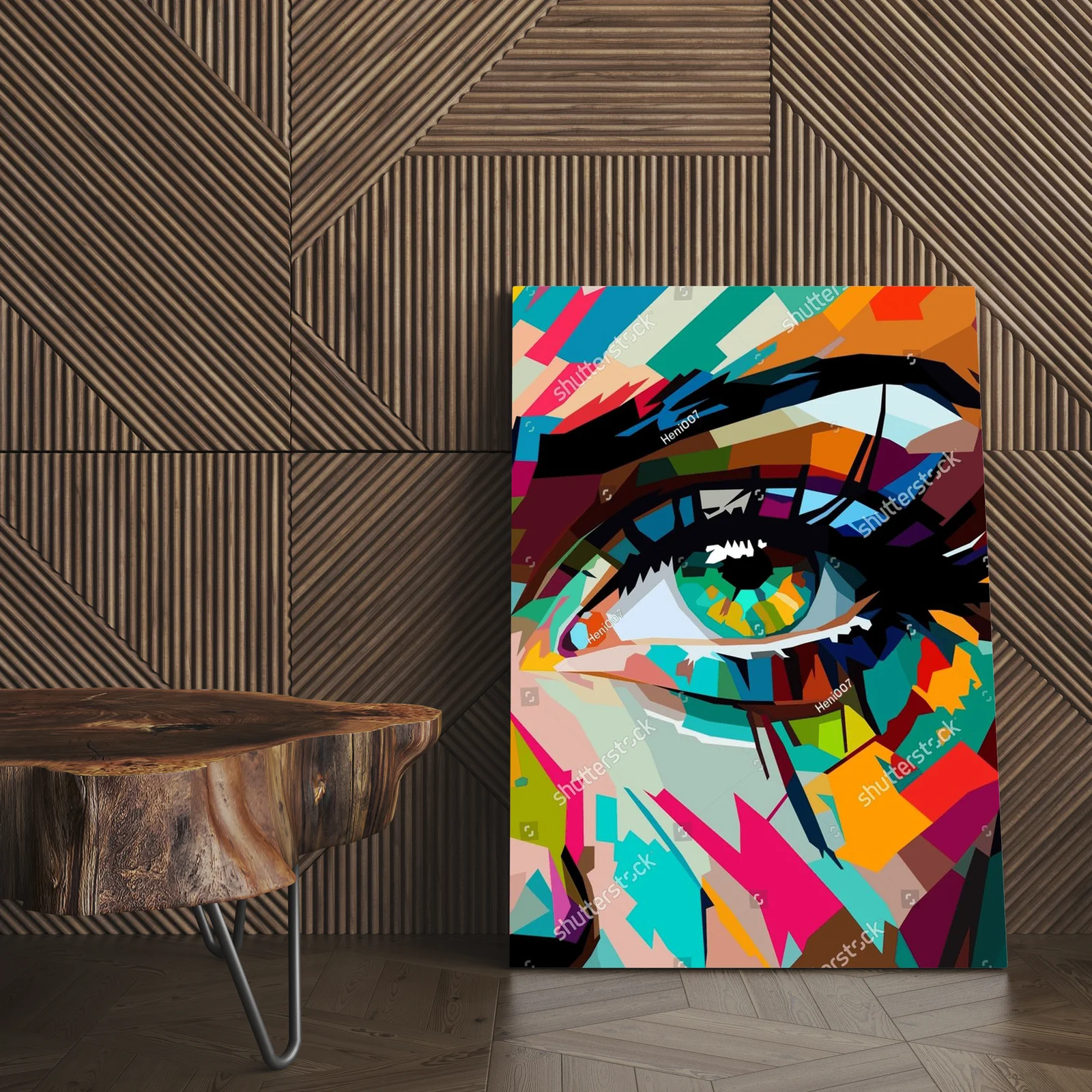 Hipnotyzujące oczy w artystycznym stylu WPAP