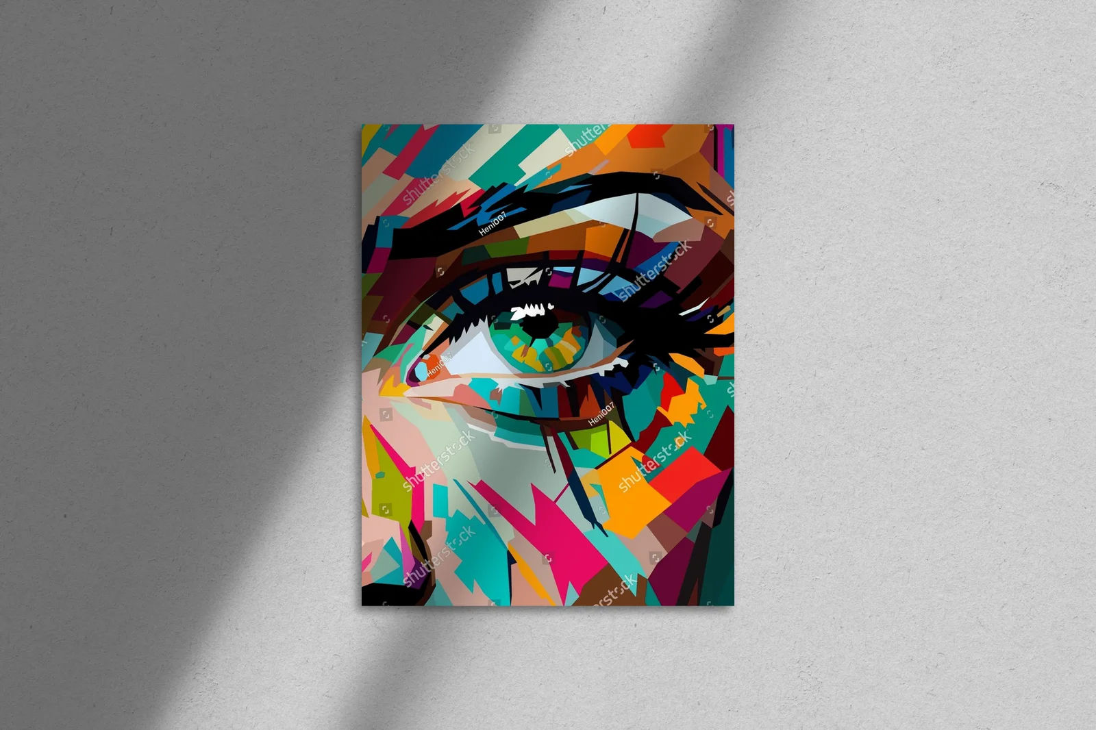 Hipnotyzujące oczy w artystycznym stylu WPAP