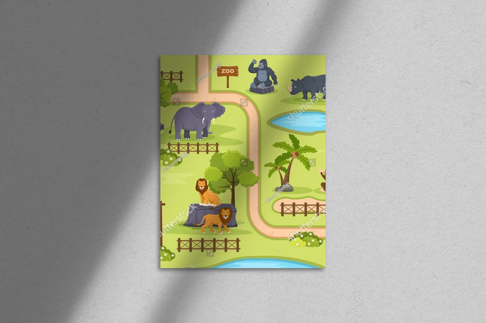 Kolorowa eksploracja w zoo w radosnych barwach