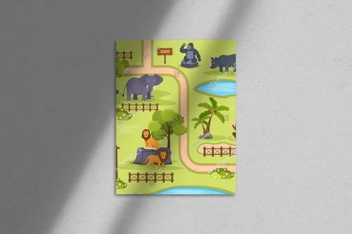 Kolorowa eksploracja w zoo w radosnych barwach