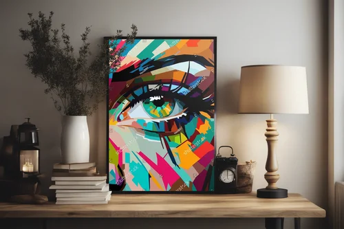 Hipnotyzujące oczy w artystycznym stylu WPAP