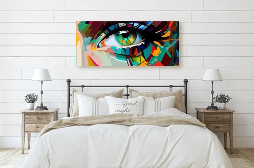 Hipnotyzujące oczy w artystycznym stylu WPAP