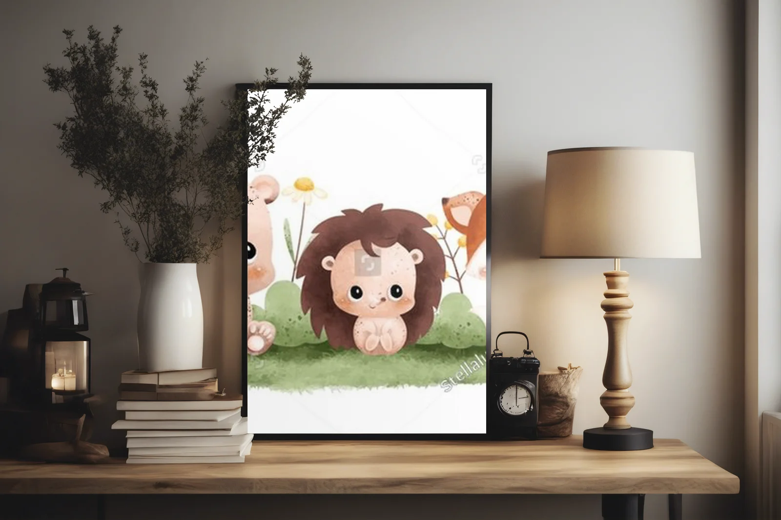 Urokliwe ilustracje małych zwierząt w akwarelowej stylistyce