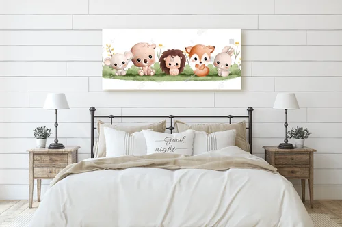 Urokliwe ilustracje małych zwierząt w akwarelowej stylistyce