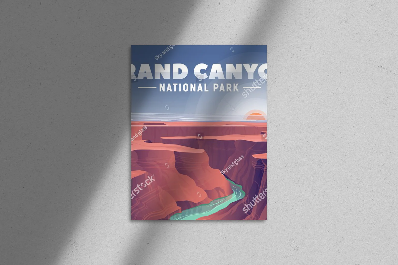 Wspaniałe pejzaże Grand Canyon w podróżniczym stylu