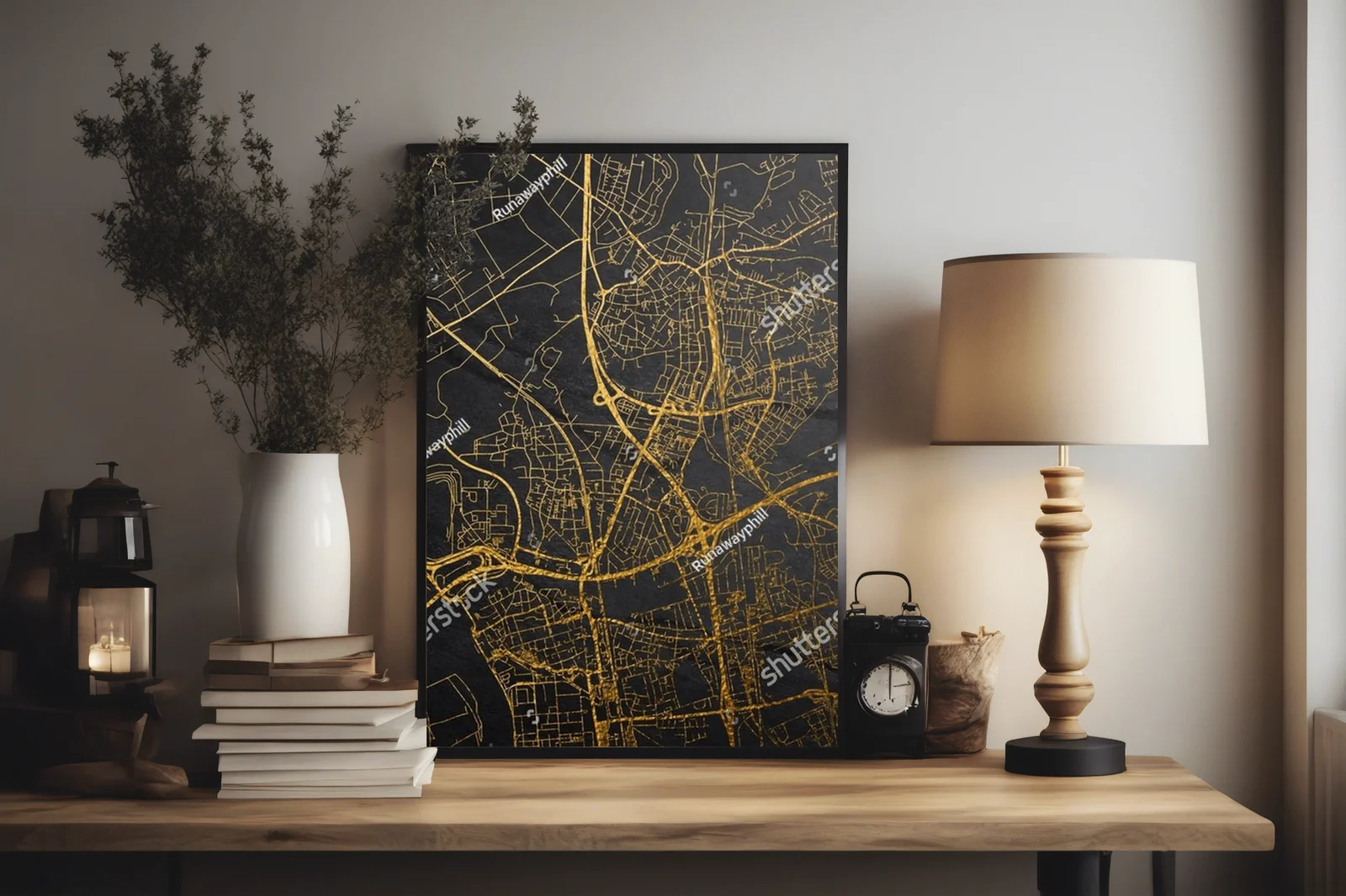 Złota mapa Leverkusen w eleganckim stylu