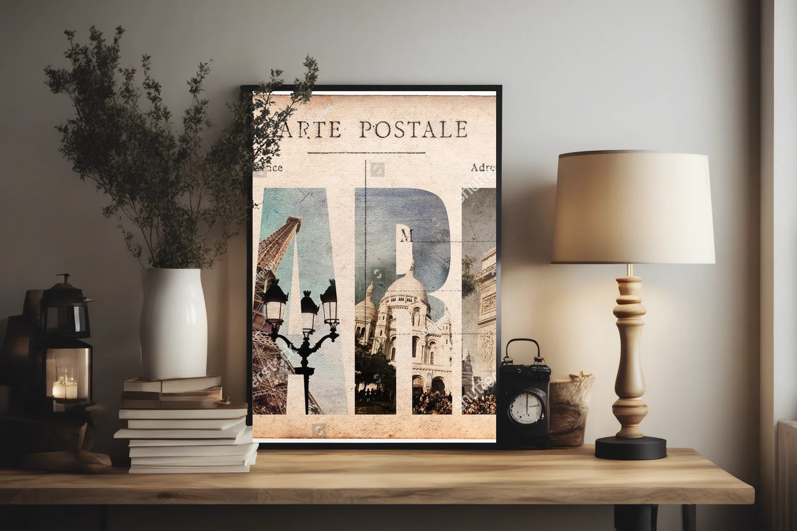 Vintage pocztówki z paryskimi widokami