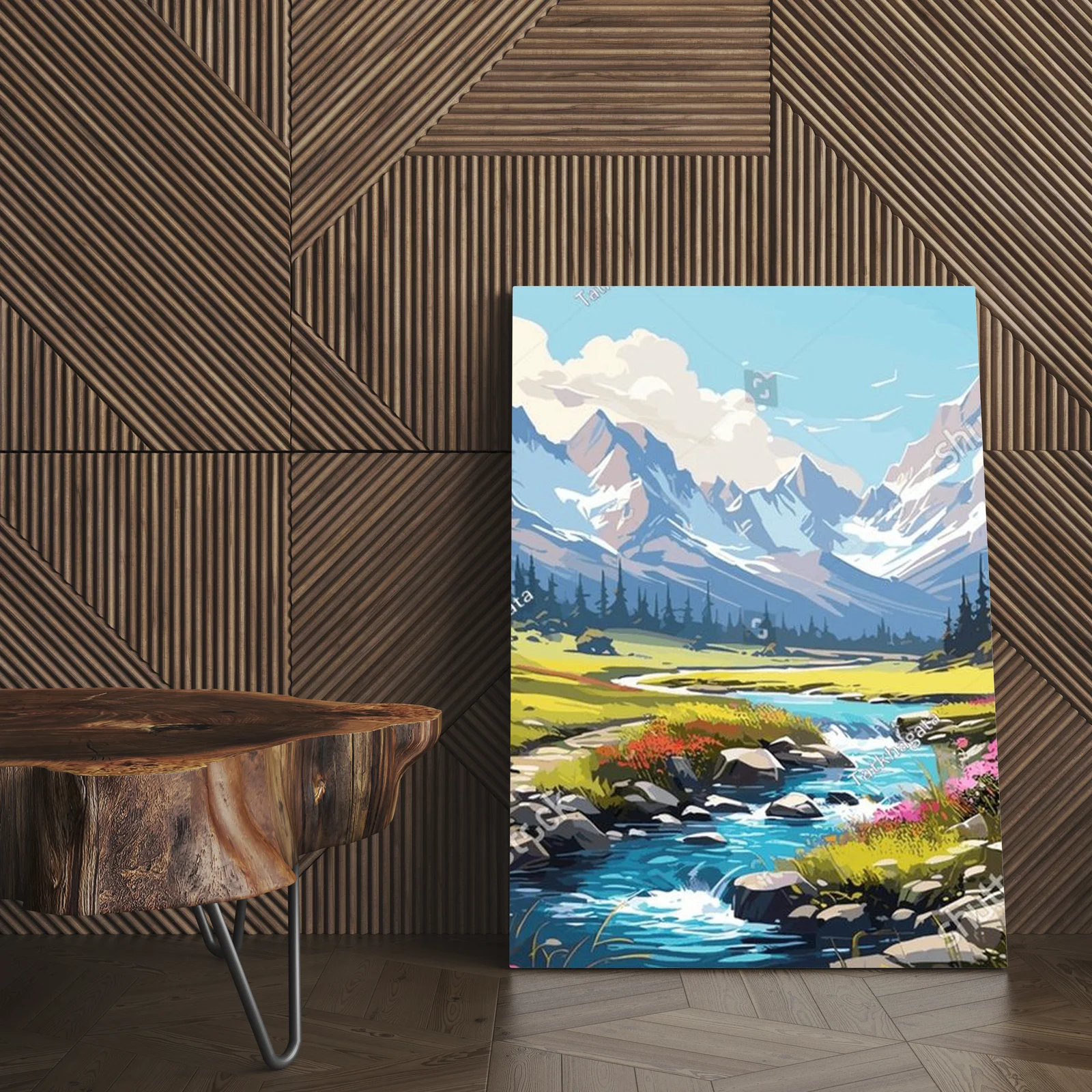 Alpejskie widoki w jasnych, pastelowych tonach