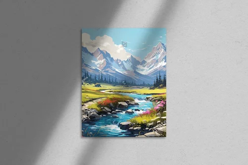 Alpejskie widoki w jasnych, pastelowych tonach