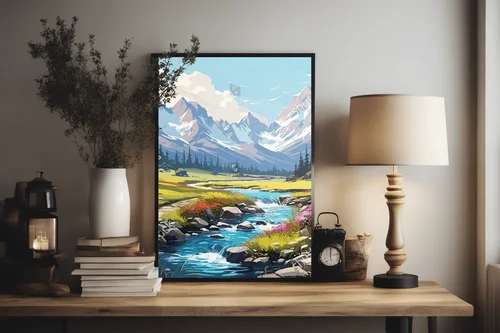 Alpejskie widoki w jasnych, pastelowych tonach