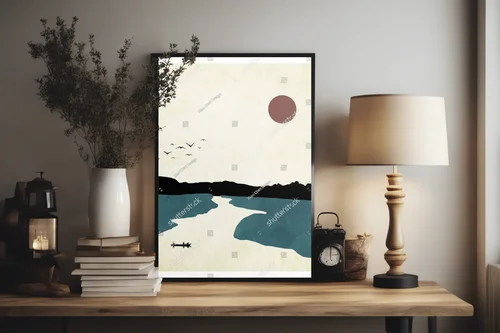 Minimalistyczna geometria w delikatnych odcieniach